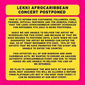 Lekki Afro-Caribbean Concert - POSTPONED in Dubai: Gallery Photo 3qbb06
