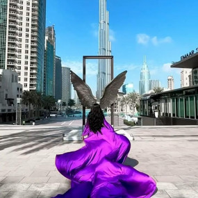 Burj Khalifa Flying Dress Videography Shoot in Dubai: Gallery Photo 3jkqby