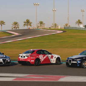zgkyx7 استديو الصور :أبوظبي في تجربة قيادة ألفا روميو جوليا كوادريفوليو في حلبة ياس مارينا