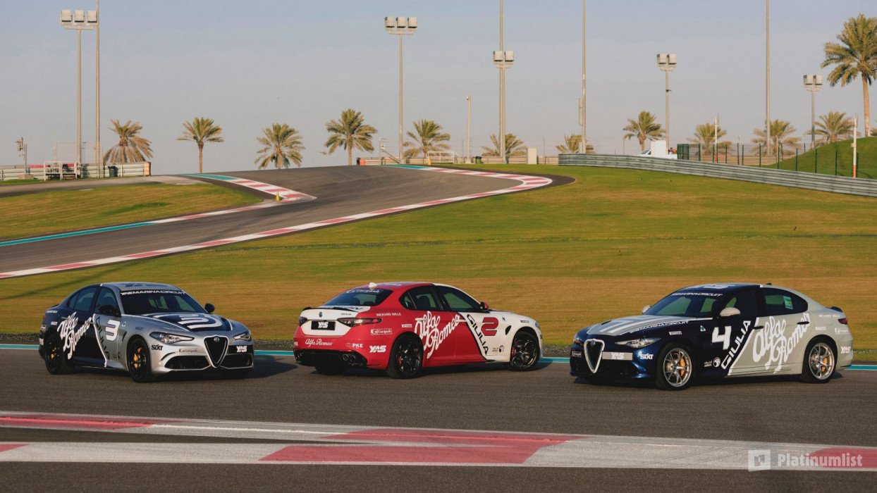 zgkyx7 استديو الصور :أبوظبي في تجربة قيادة ألفا روميو جوليا كوادريفوليو في حلبة ياس مارينا