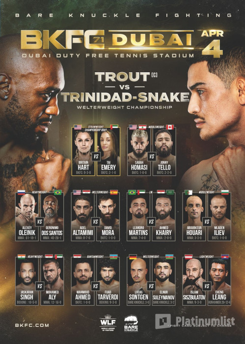 BKFC DUBAI Powered by WLF World League of Fighters in Dubai: Gallery Photo 3rw59v