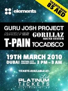 Elements pres. Gorillaz , T-Pain, Sash , Tocadisco, Guru Josh Project Elements pres. Gorillaz , T-Pain, Sash , Tocadisco, Guru Josh Project