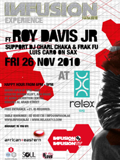 Infusion Magazine Smirnoff Experience ft ‘Chicago Legend’ - Roy Davis Junior