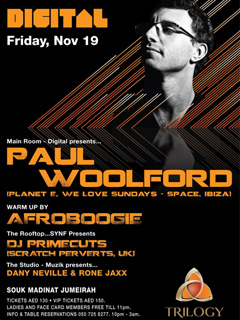 DIGITAL Presents :: PAUL WOOLFORD & SCRATCH PERVERTS at TRILOGY