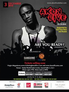 Akon live at the Dubai World Trade Center