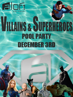 VILLAINS & SUPERHEROES POOL PARTY