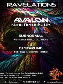 RAVELATIONS Presents AVALON (Nano Recs, UK) | SUBNORMAL & DJ STARLING