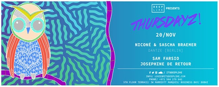 Deep Like Presents Thursdayz! with Niconé & Sascha Braemer