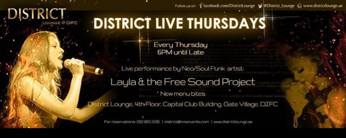District Live Thursday's straight after-work, with Layla & the Free Sound Project!