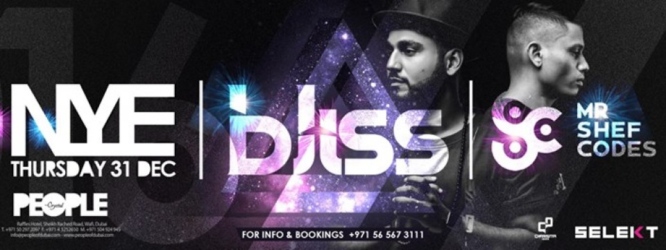 New Years Eve @ People By Crystal Featuring Dj Bliss & Mr Shef Codes