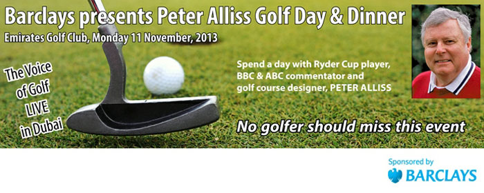 PETER ALLISS GOLF DAY & DINNER PETER ALLISS GOLF DAY & DINNER