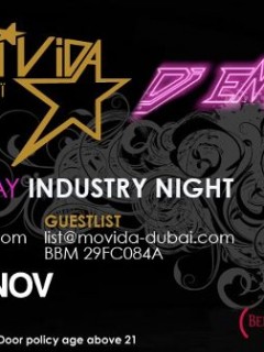 Special Saturday INDUSTRY NIGHT @ Movida Special Saturday INDUSTRY NIGHT @ Movida