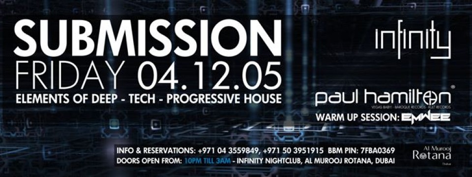 Submission (Launch Party) @ Infinity Submission (Launch Party) @ Infinity