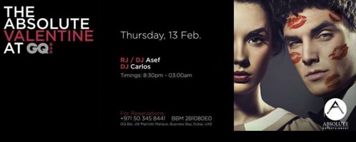 The Absolute Valentine at GQ bar The Absolute Valentine at GQ bar
