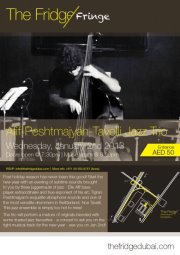 The Fridge Fringe | Afif-Peshtmajyan-Tavelli Jazz Trio | 2nd January 2013 The Fridge Fringe | Afif-Peshtmajyan-Tavelli Jazz Trio | 2nd January 2013