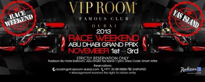 Vip Room Race Weekend ~ Abu Dhabi Grand Prix