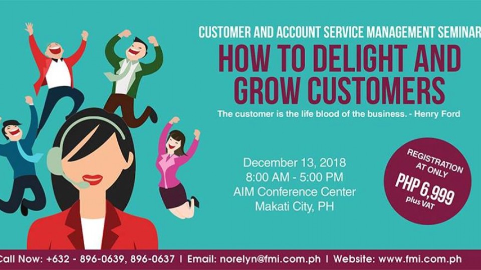 Customer and Account Service Management Seminar 2018