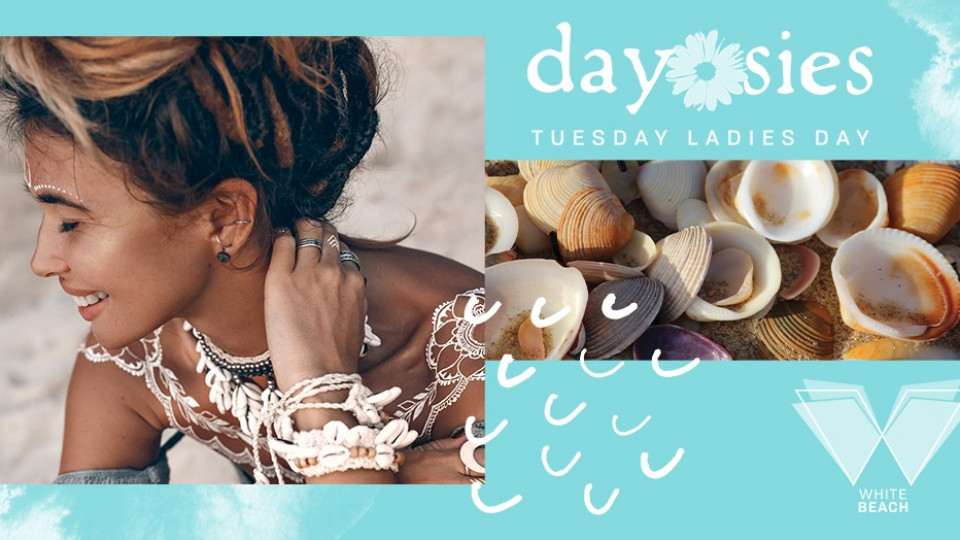 Daysies Ladiesday WHITE Beach Daysies Ladiesday WHITE Beach