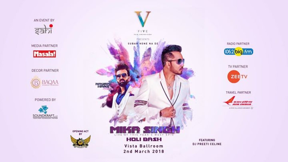 HOLI BASH - MIKA SINGH - at FIVE Palm Jumeirah Dubai