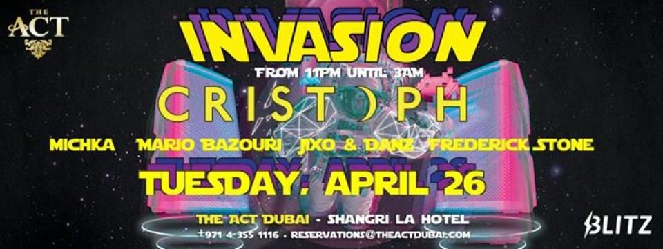 INVASION - TUESDAY with Cristoph