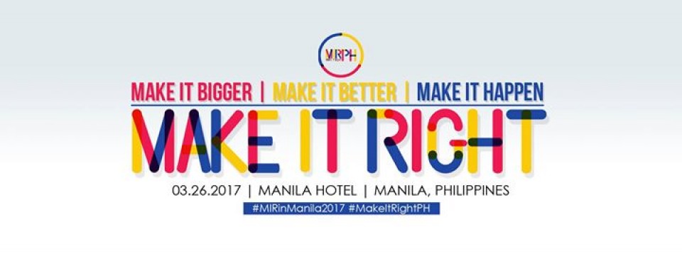 Make It Right: Make It Happen in Manila 2017