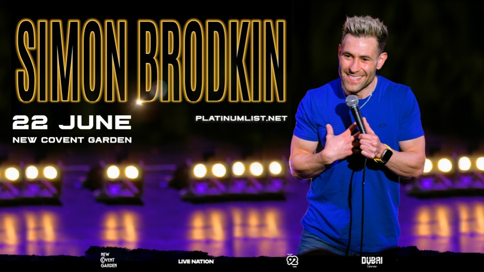 Simon Brodkin at New Covent Garden Theatre in Dubai