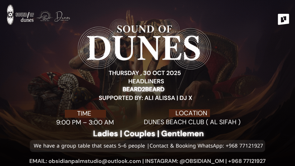 Sound of Dunes Jebel Sifah in Muscat