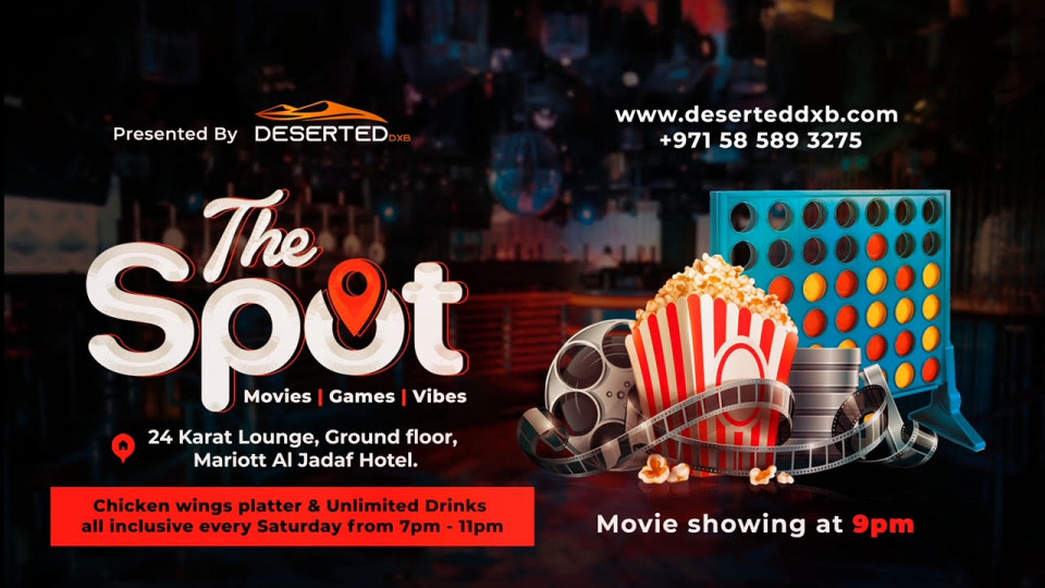 The Spot Games and Movie Night Every Saturday in Dubai The Spot Games and Movie Night Every Saturday in Dubai